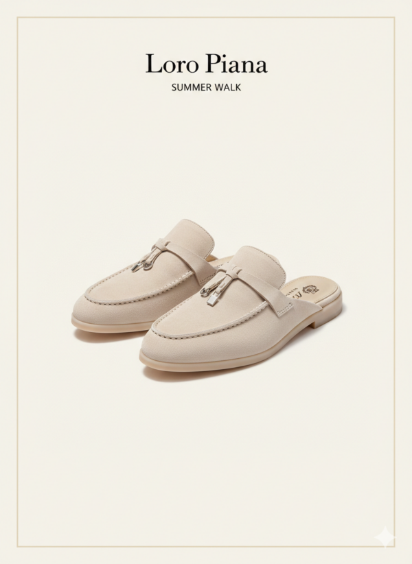 Лоферы-мюли замшевые Loro Piana