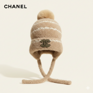 Шапка шерстяная с завязками Chanel