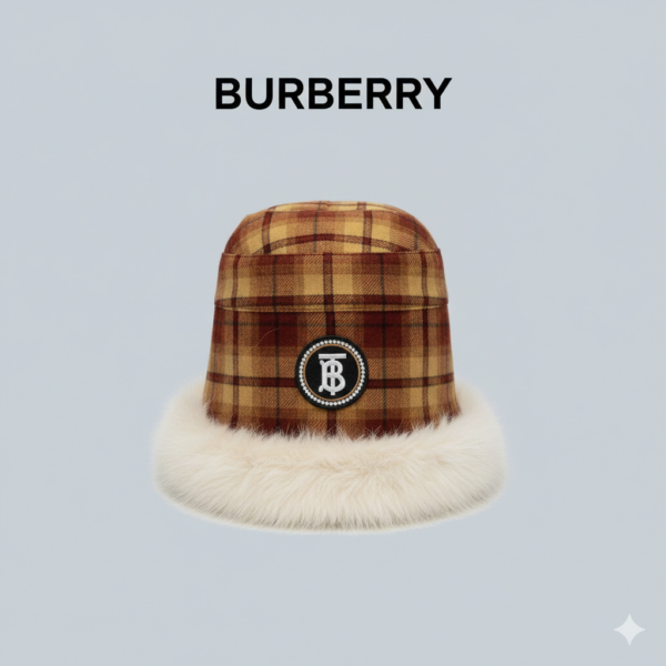 Шапка с мехом Burberry
