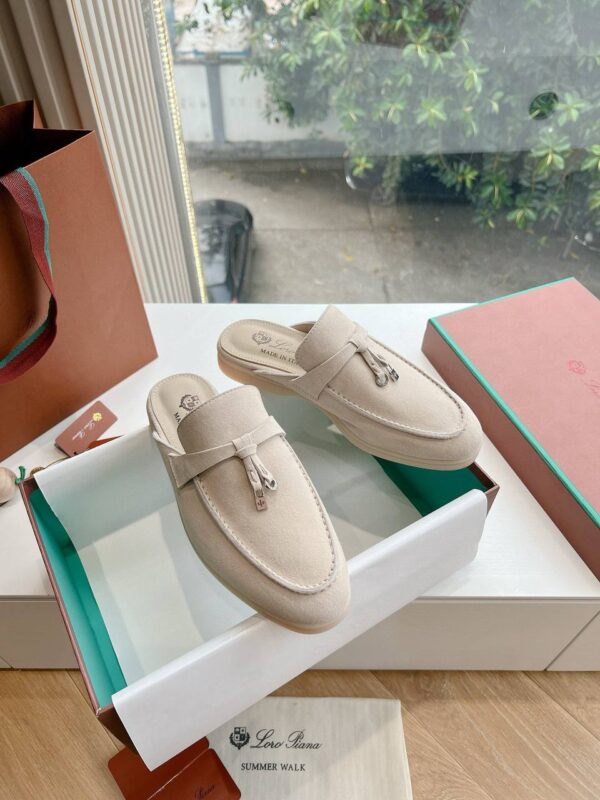 Лоферы-мюли замшевые Loro Piana