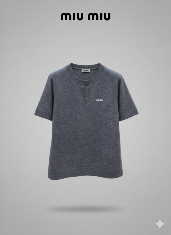 Футболка с планкой Miu MIu