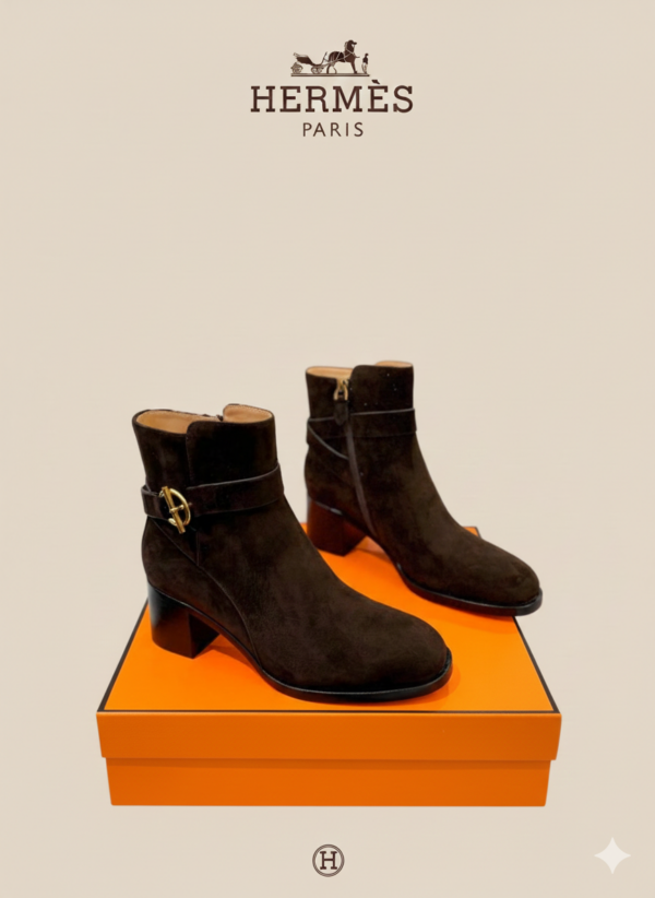 Ботинки замшевые Hermes