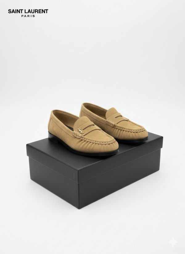 Лоферы замшевые YSL