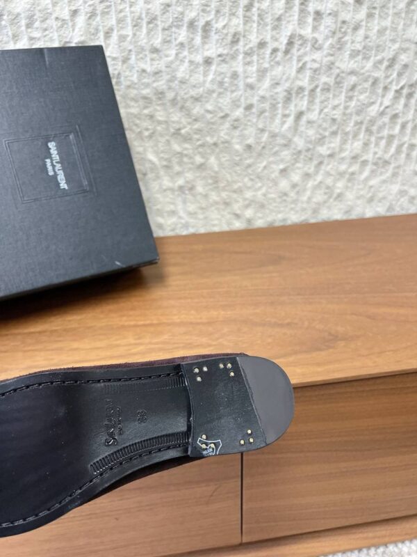 Лоферы замшевые YSL