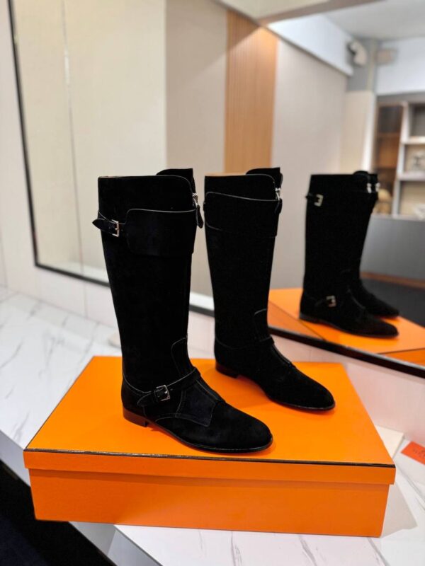 Сапоги замшевые Hermes