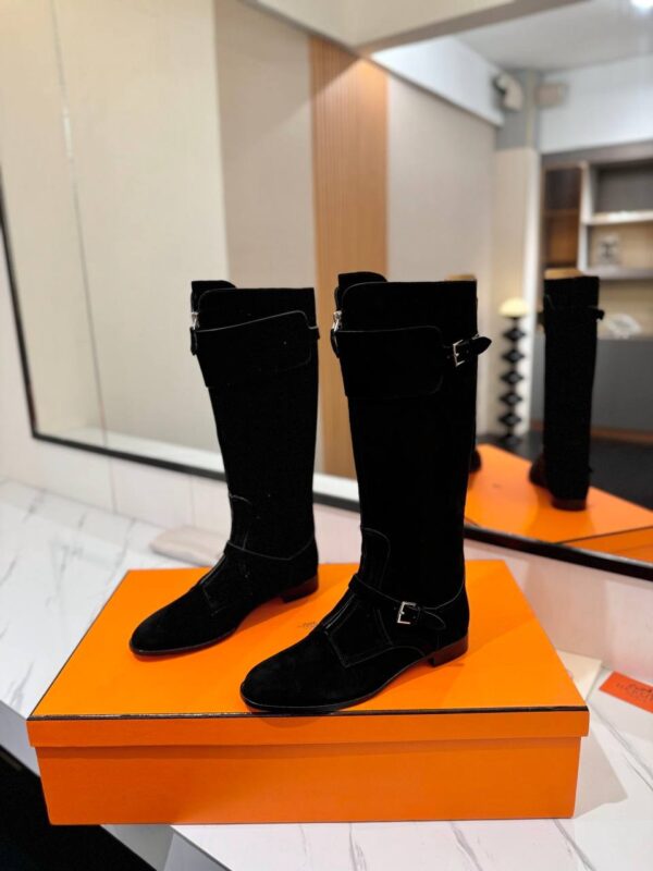 Сапоги замшевые Hermes