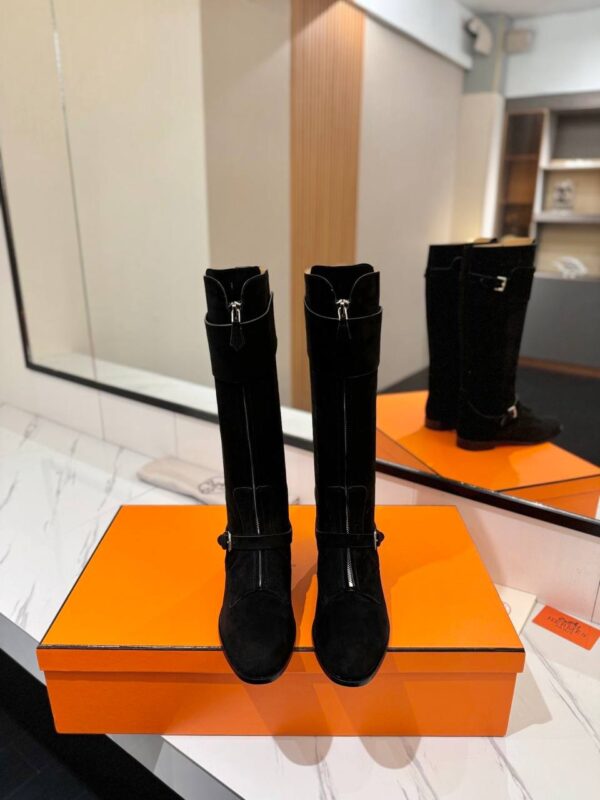 Сапоги замшевые Hermes