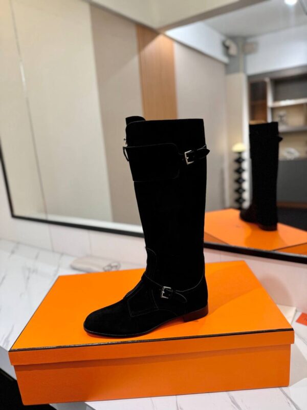 Сапоги замшевые Hermes