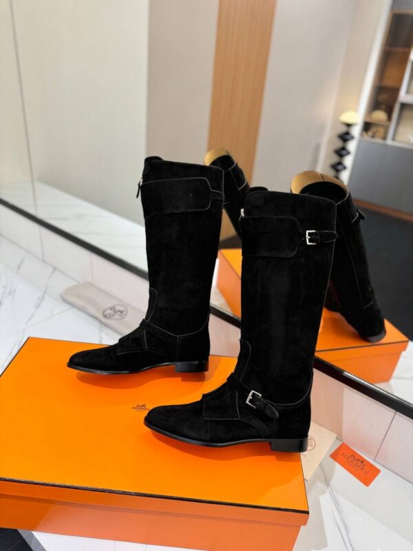 Сапоги замшевые Hermes