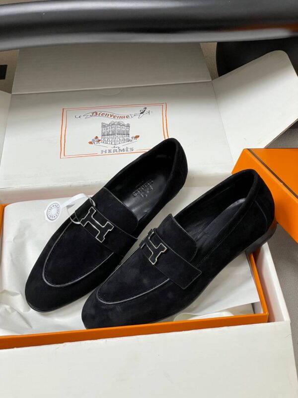 Лоферы замшевые Hermes