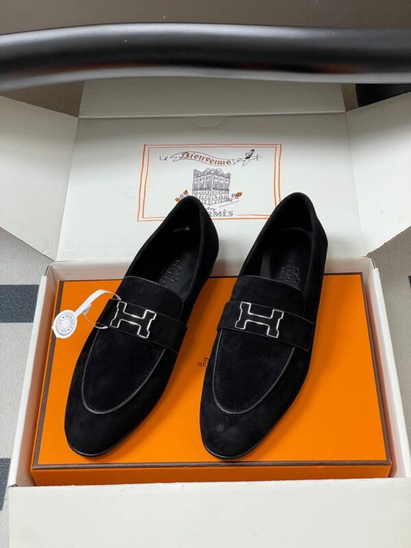 Лоферы замшевые Hermes