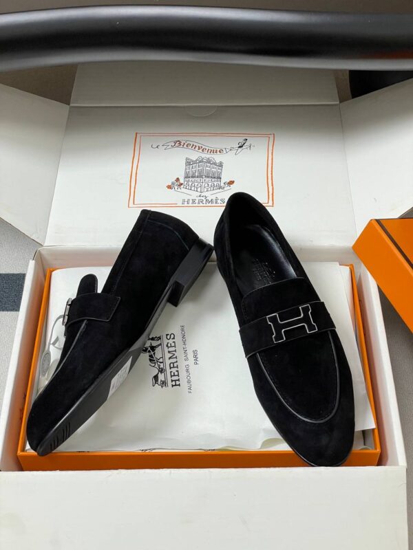 Лоферы замшевые Hermes