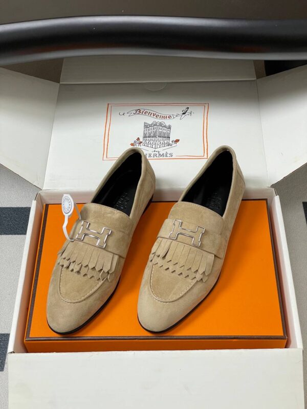 Лоферы замшевые Hermes