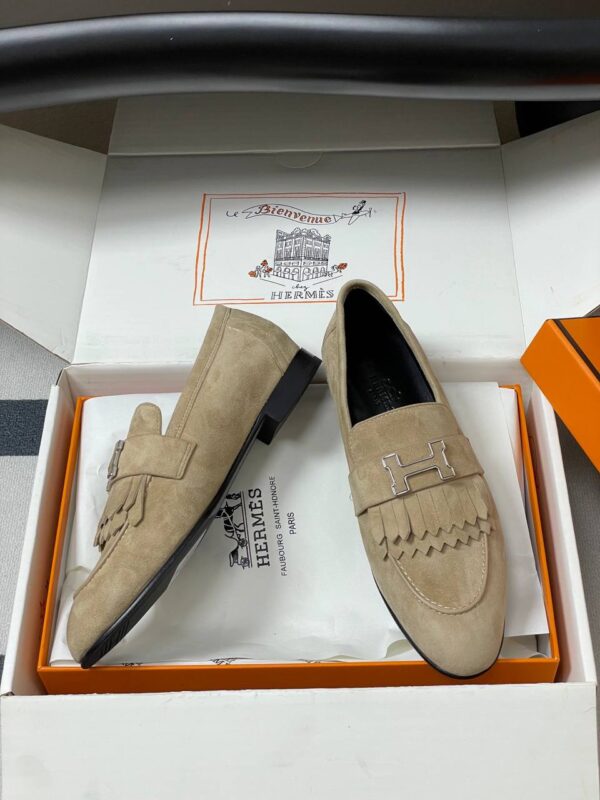 Лоферы замшевые Hermes