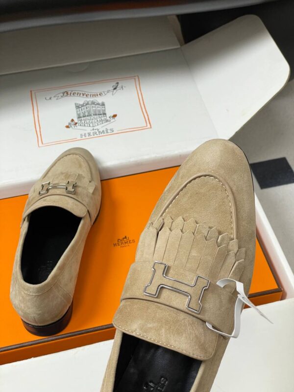 Лоферы замшевые Hermes