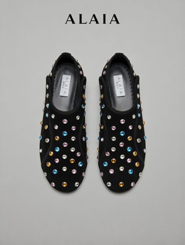 Балетки замшевые ALAIA в стиле Мэри Джейн