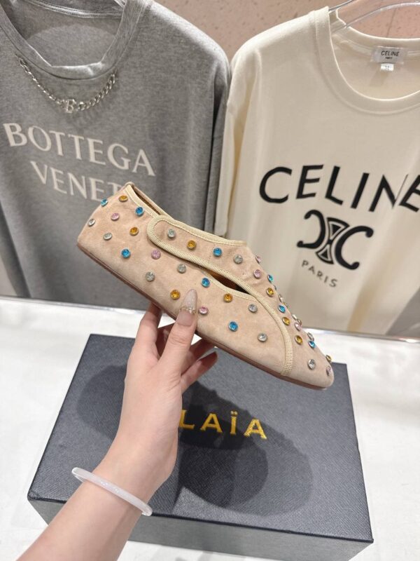 Балетки замшевые ALAIA в стиле Мэри Джейн