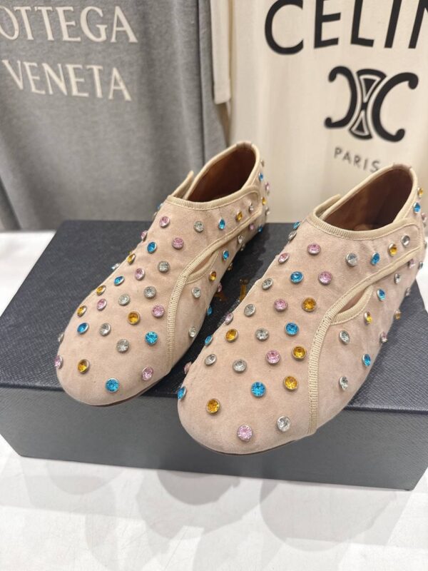 Балетки замшевые ALAIA в стиле Мэри Джейн