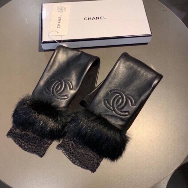 Длинные перчатки-митенки Chanel