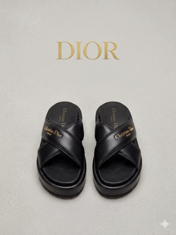 Шлепанцы на платформе Dior