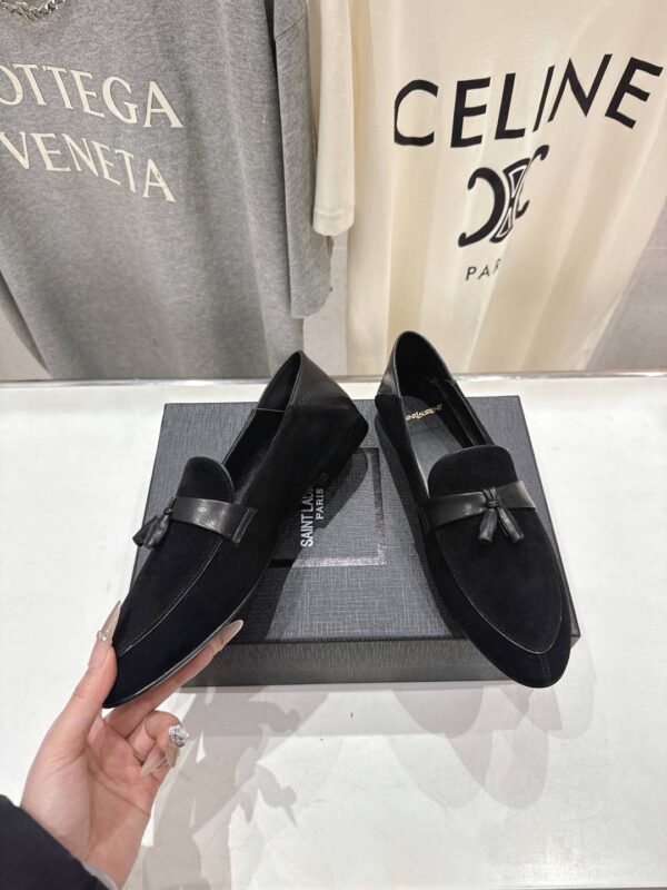 Лоферы замшевые YSL